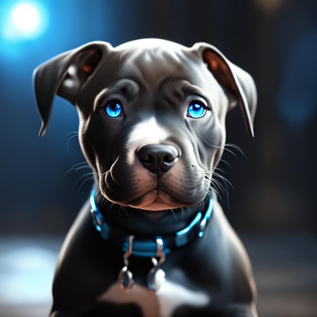 Beautiful Black Pitbull Puppy!