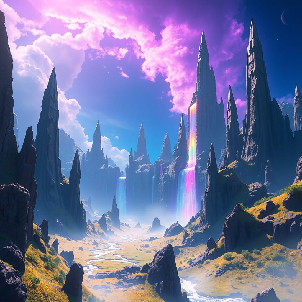 Ethereal Dreamscapes in Vibrant Wonder