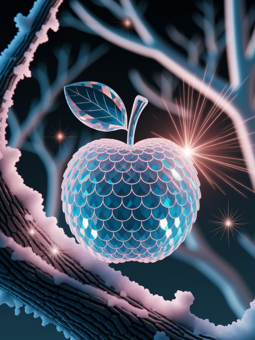 Crystal Apple in Dreamy, Vintage-Inspired Light