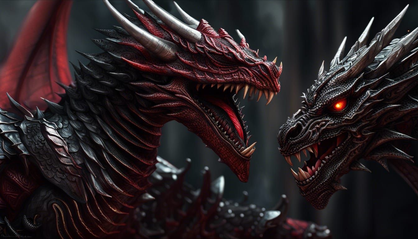 Armored Knight on Black Dragon: Hyperrealistic Concept Art