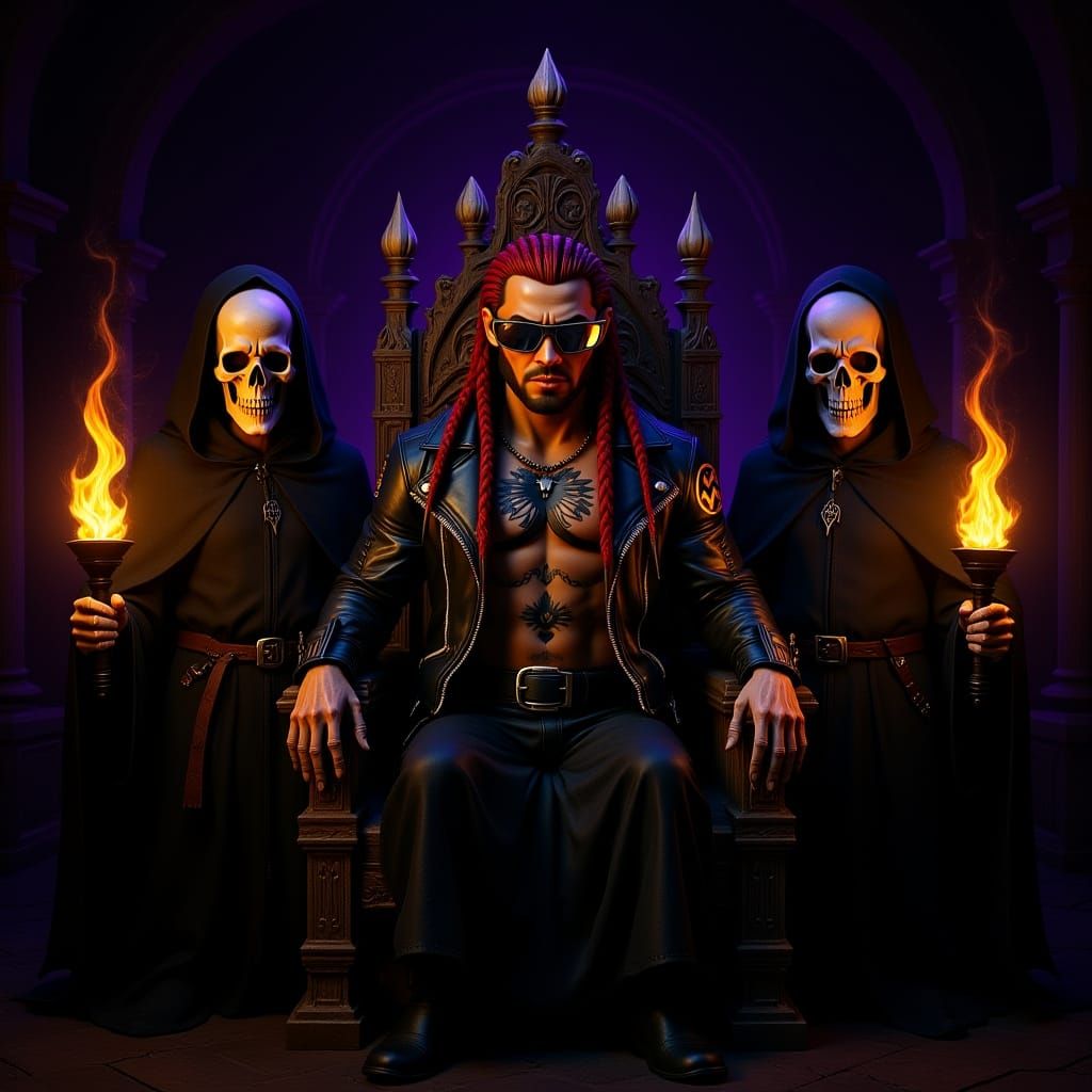 Skeletons in Underground Throne Room Concept Art