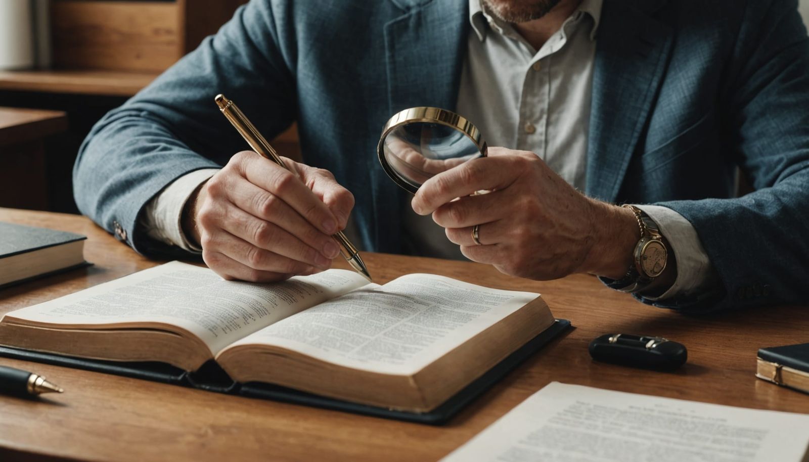 A Scholar Examines the Bible in a Modern Study