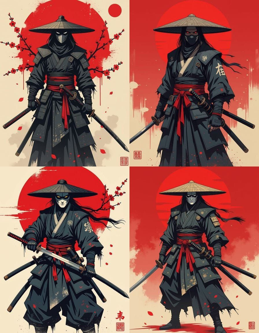 Chinese Royal Assassin in Grunge Style