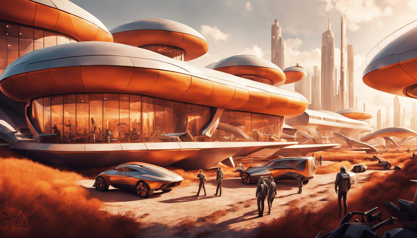 Farmers Tend Futuristic Livestock in High-Tech Colony