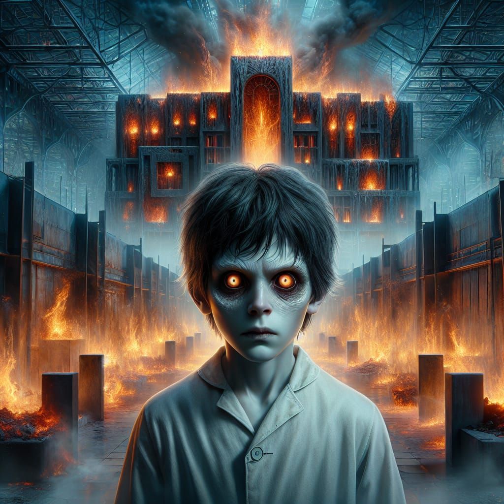 Infernal Boy Burns Hospital: Horror Concept Art