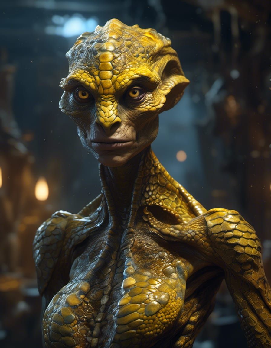 ~Reptilian Human-Hybrid female~