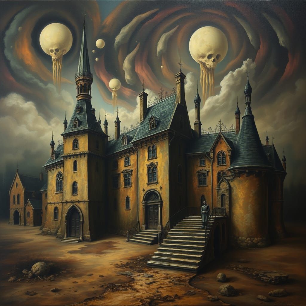 Surreal Forgotten Buildings in Gothic Romanticism Style