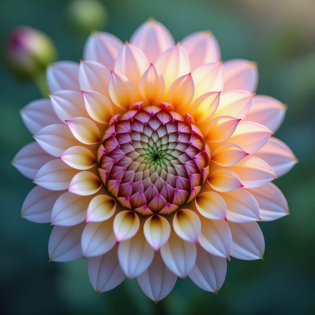 Luminous Floral Mandalas With Geometric Petals