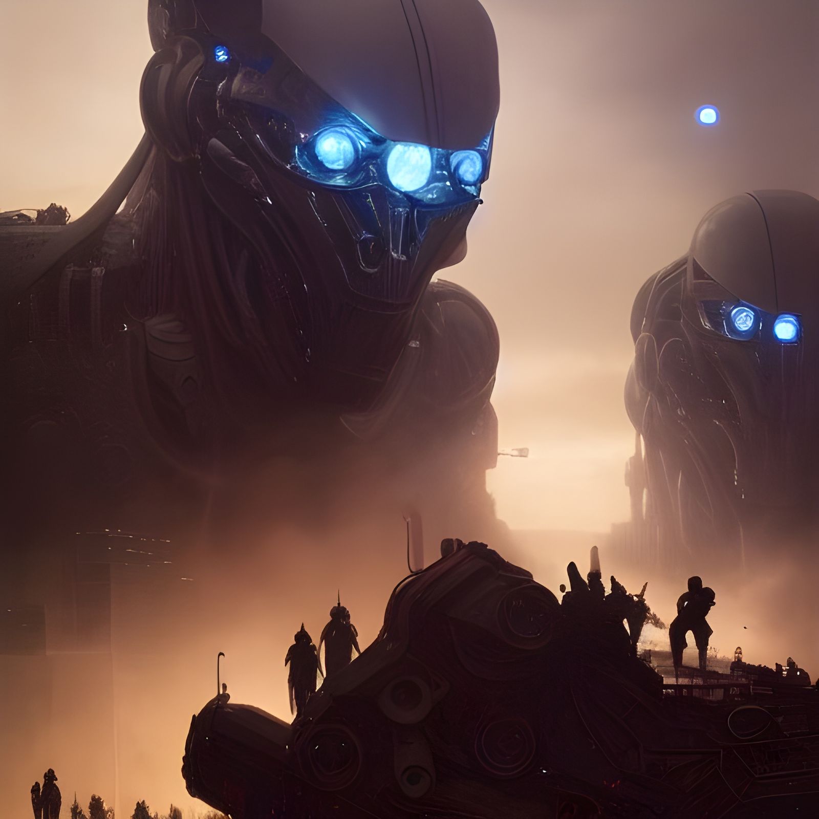 Futuristic Invasion: Boy Witnesses Cyborg Robot Attack