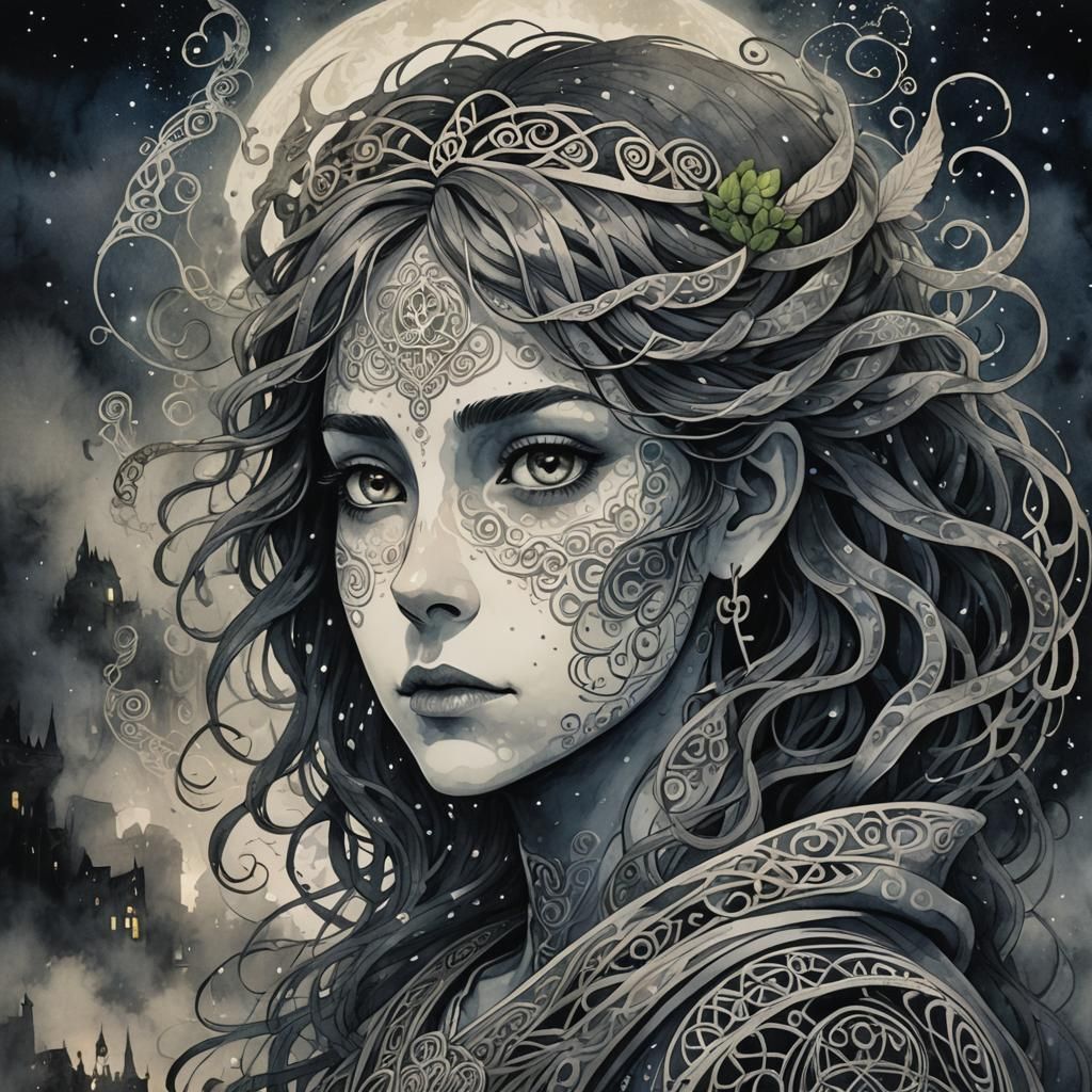 Celtic Mythology in Studio Ghibli Style with Magic