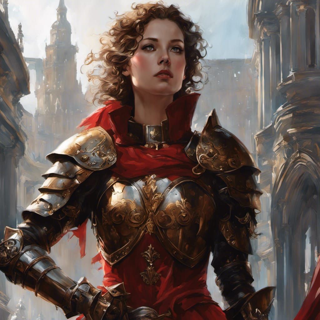 Britomart: Hyperdetailed Female Knight in Fantasy Armor