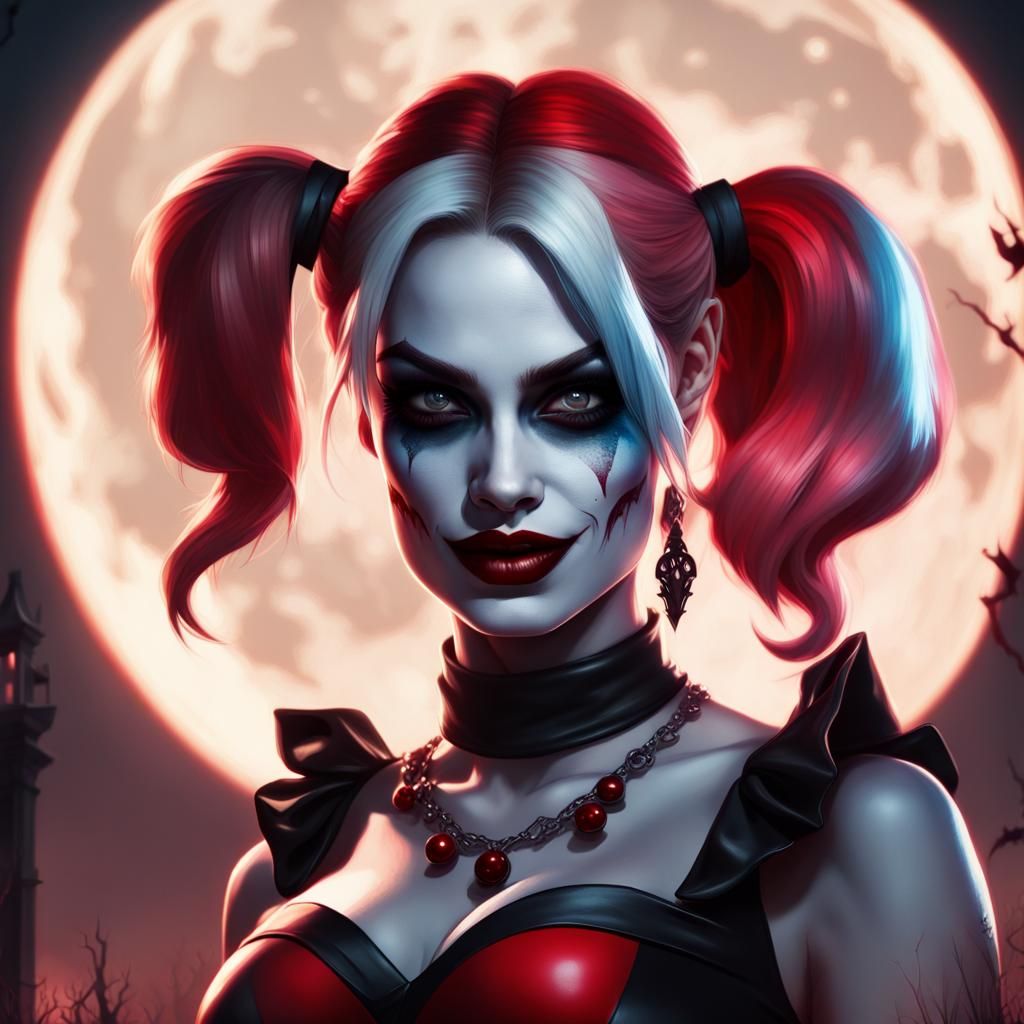 Margot Robbie as Harley Quinn in Cemetery