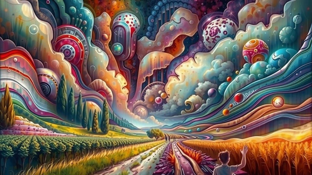 Vibrant Iron Oxide Rust Art with Earthy Metallic Undertones