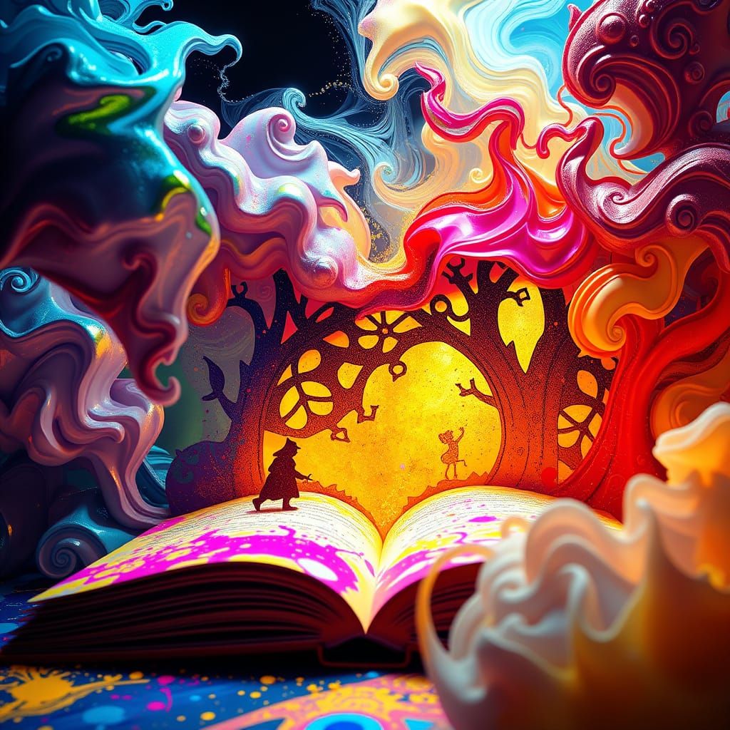 Epic Pop-Up Book of Magic: Iridescent Graffiti Dreamscape