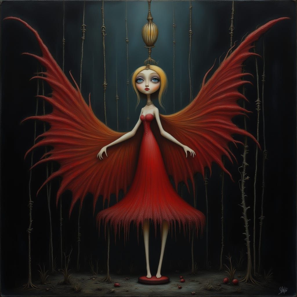 Aerialist on Rope with Spectral Reflections