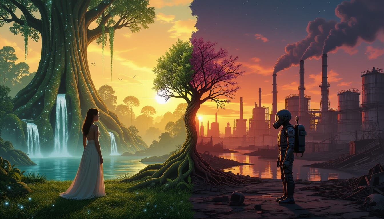 Nature Versus Industry: A Stark Divide