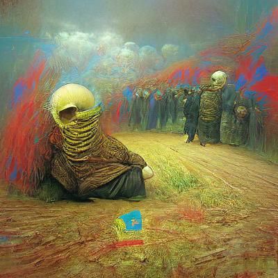Dystopian Industrial Landscape in Beksinski Style