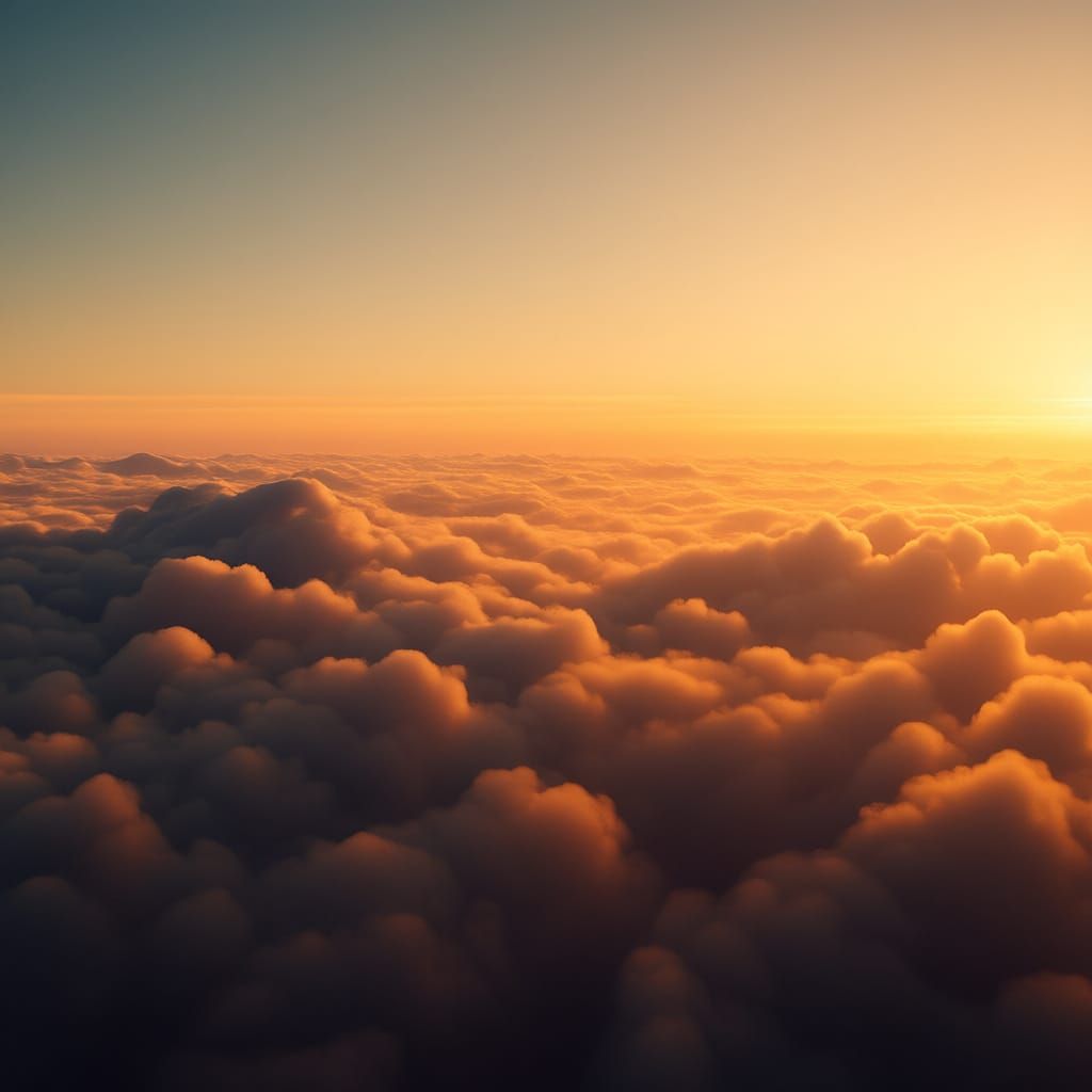 Inspirational Message in Golden Hour Clouds