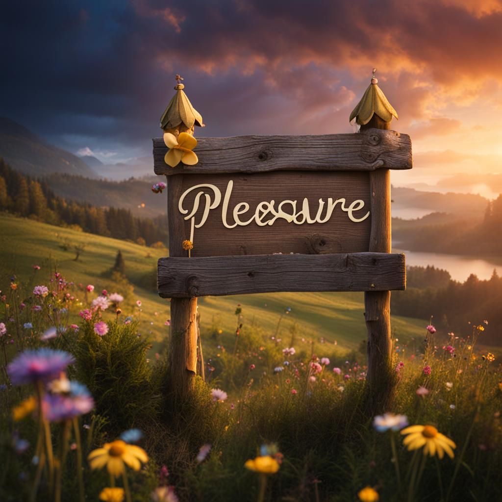 Adorable Fairy Princess Holding a Sign