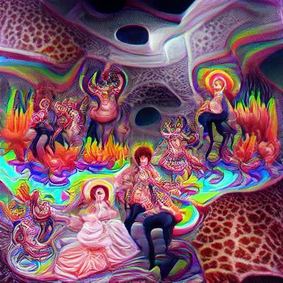 Psychedelic Renaissance Fusion Art