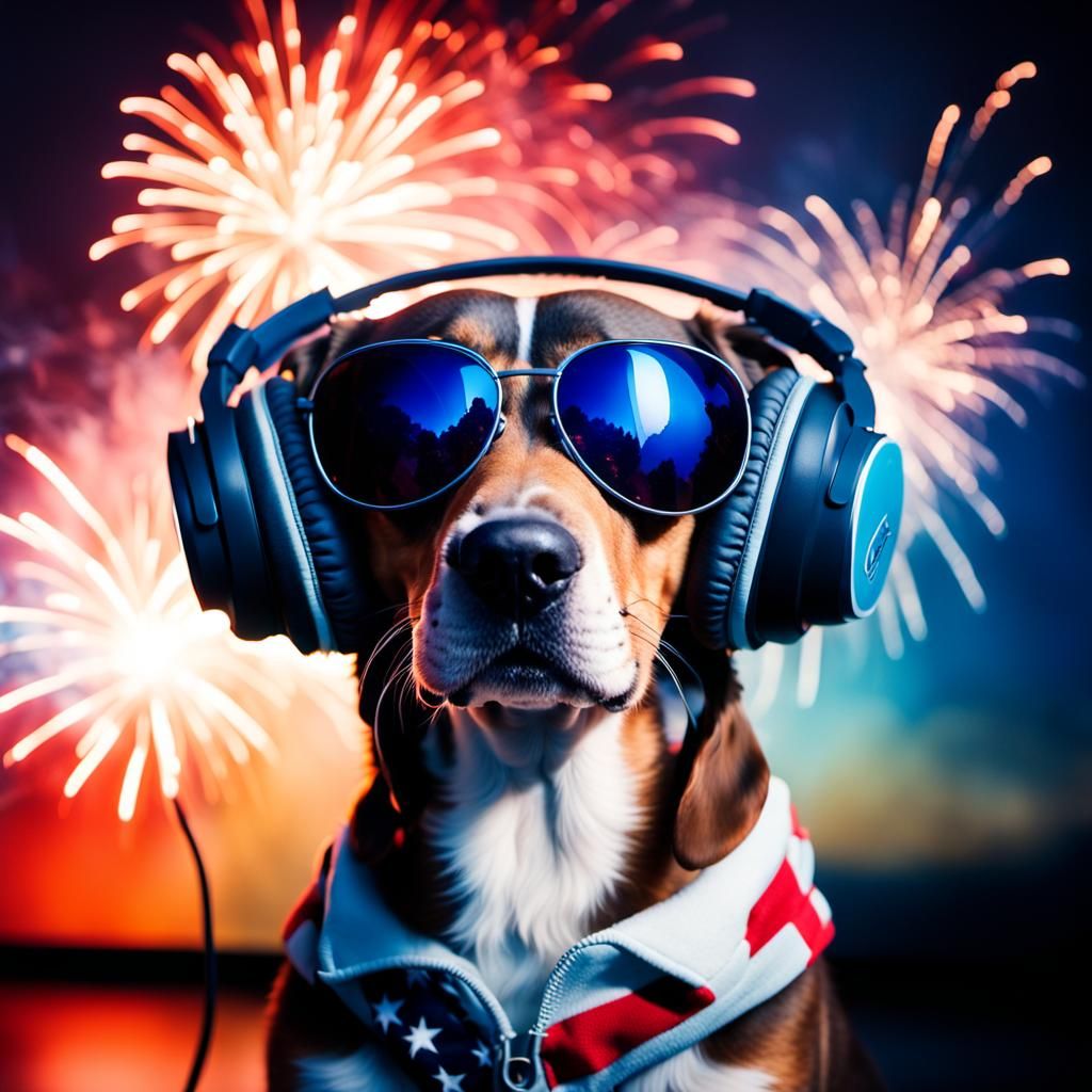 Sad Doggo Hears Fireworks: High-Key Portrait