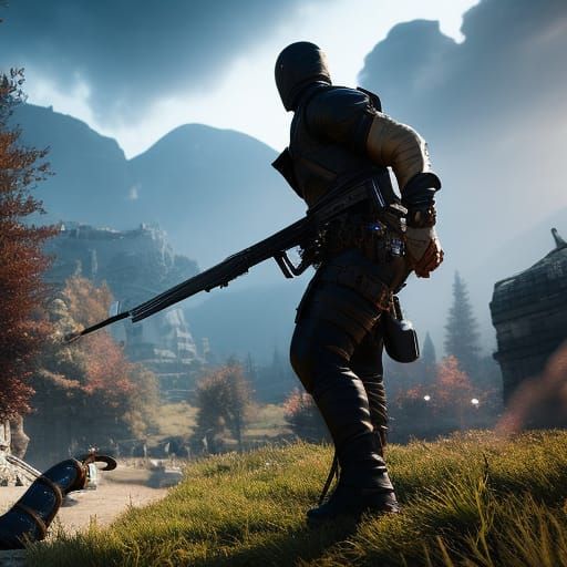 Epic 3D Assassin with Python Snake, 8K