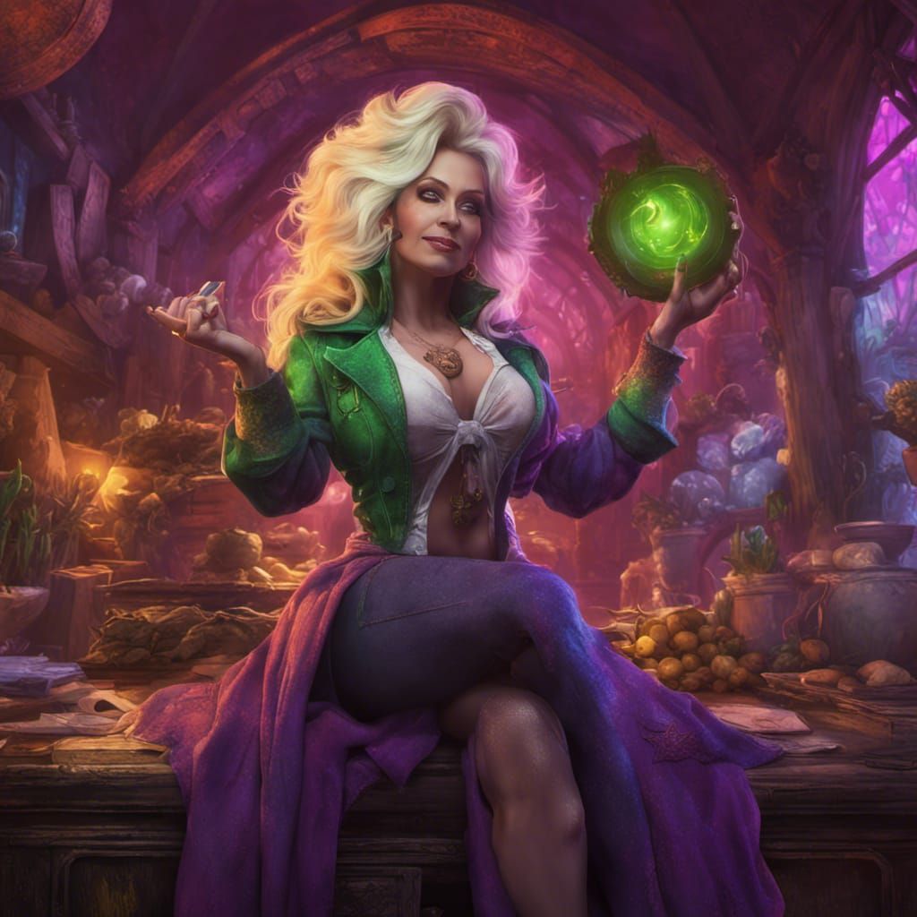Dolly Parton as She-Hulk: Dark Fantasy Concept Art