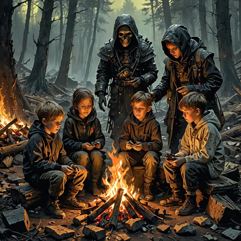 Creepy Children's Ghost Stories: Hyperdetailed Fantasy Art