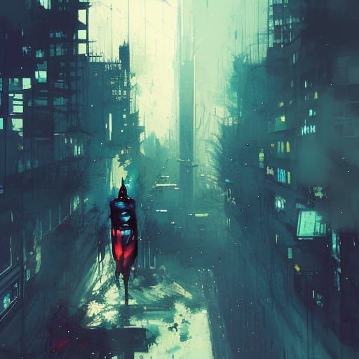 Adam West as Batman: Hyperdetailed Matte Painting