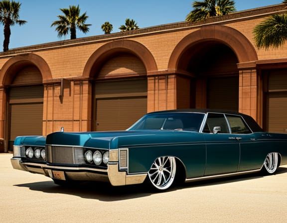 Custom 1969 Lincoln Continental in Urban Setting