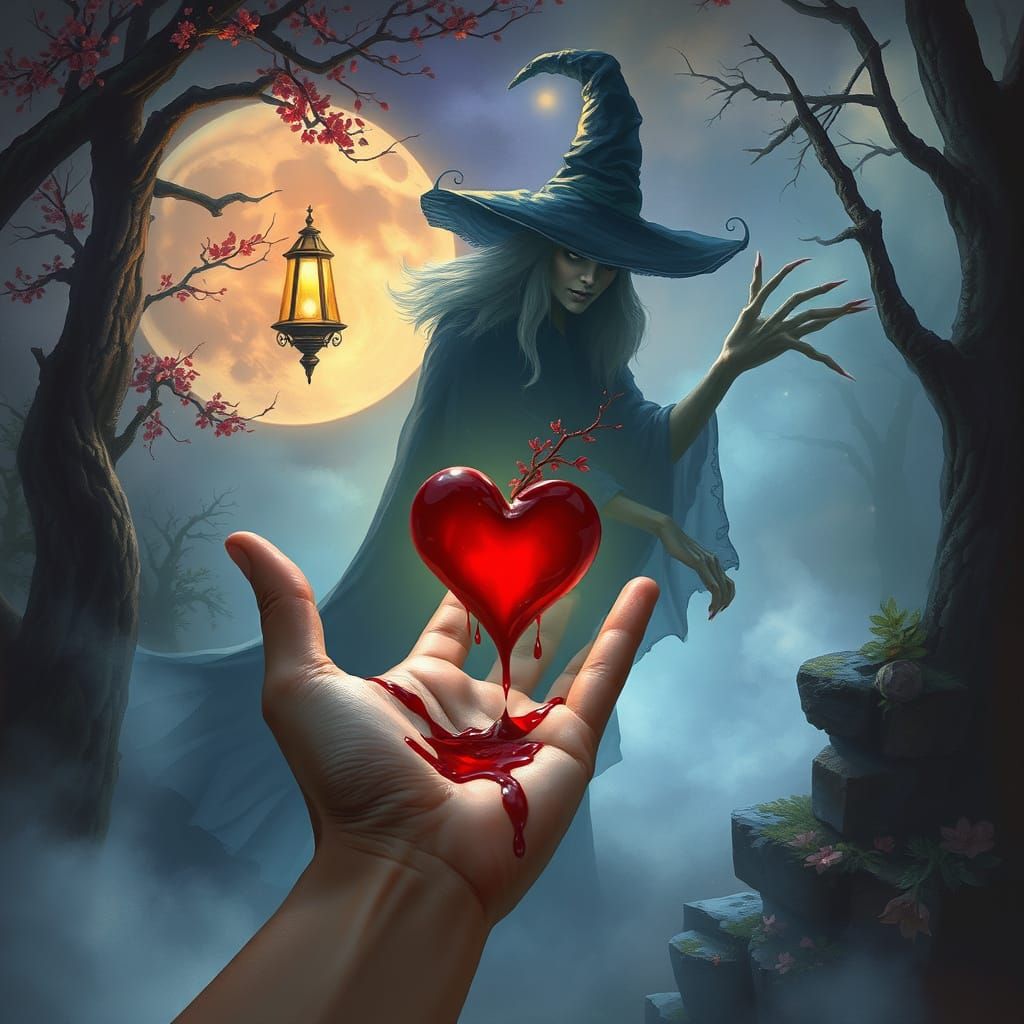 Ethereal Fantasy Open Palm with Bleeding Heart