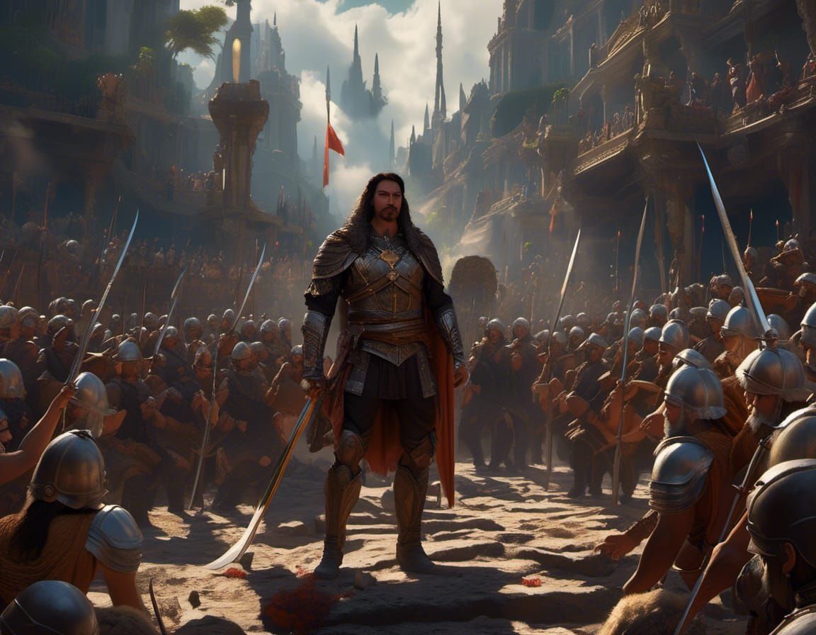 Barbarian Warrior Portrait in Dark Fantasy Style