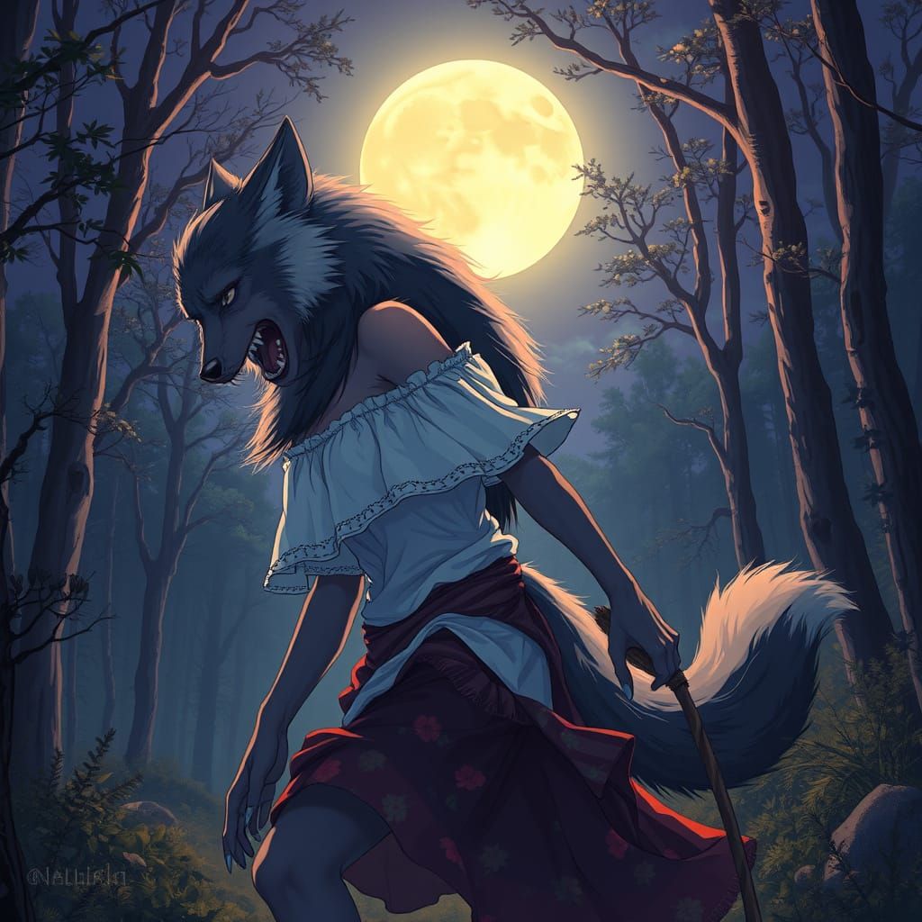 Lunar Goddess Unveiled in Whispers of the Wild