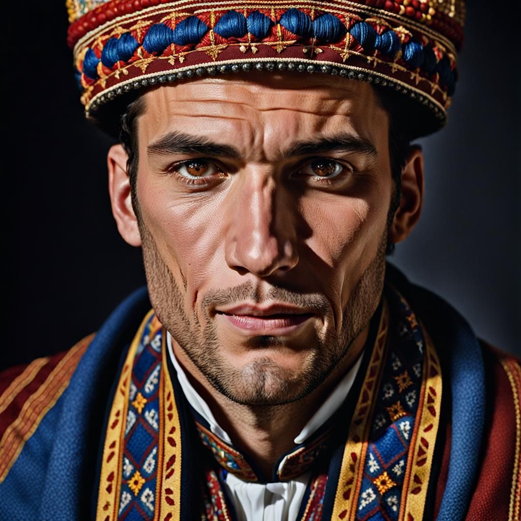 Andorran Man in Traditional Clothing: Professional Portrait