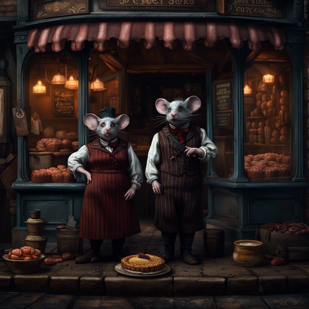 Sweeney Todd and Mrs. Lovett as Mice.