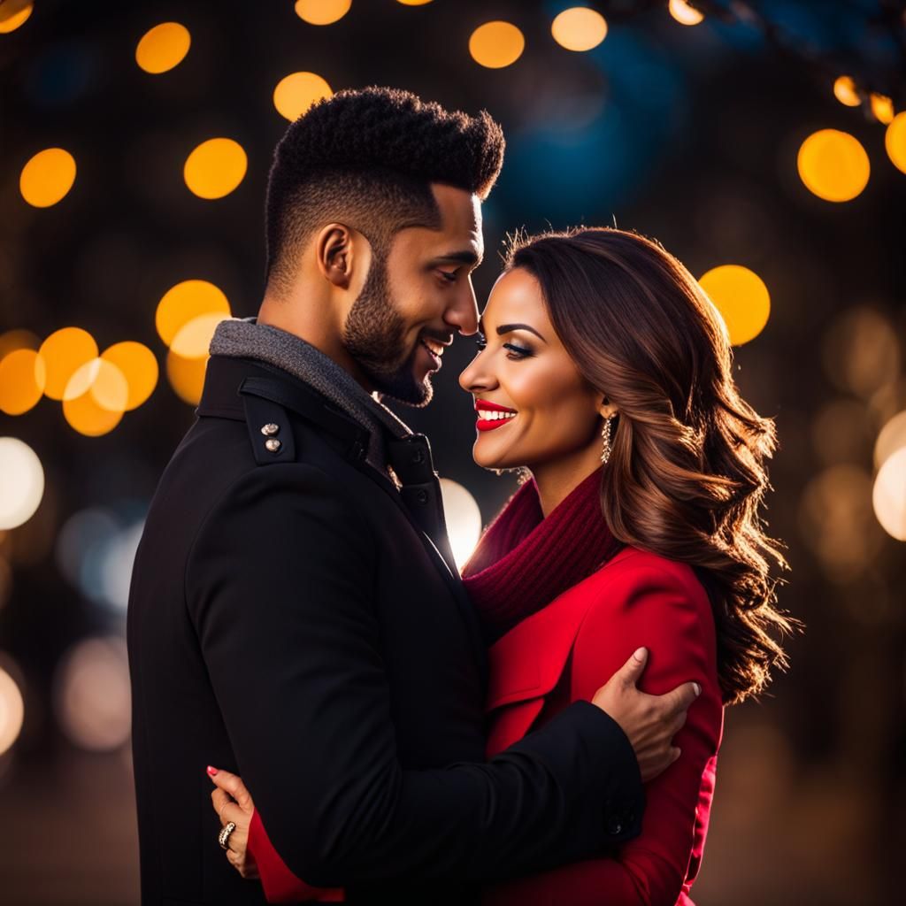 Romantic Valentine's Day Couple in Natural Light