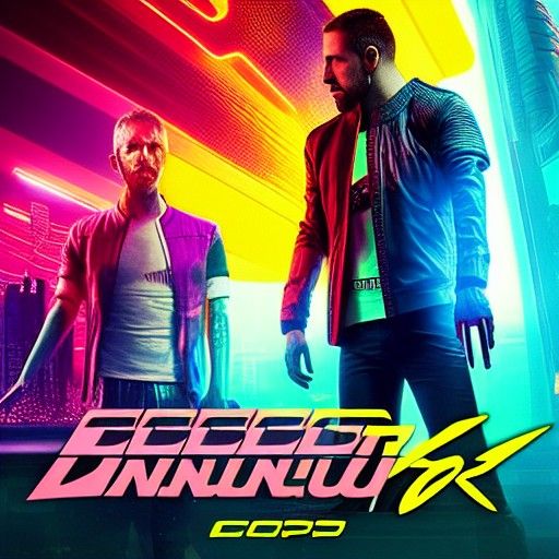 Cyberpunk Disco Scene in Neon Style