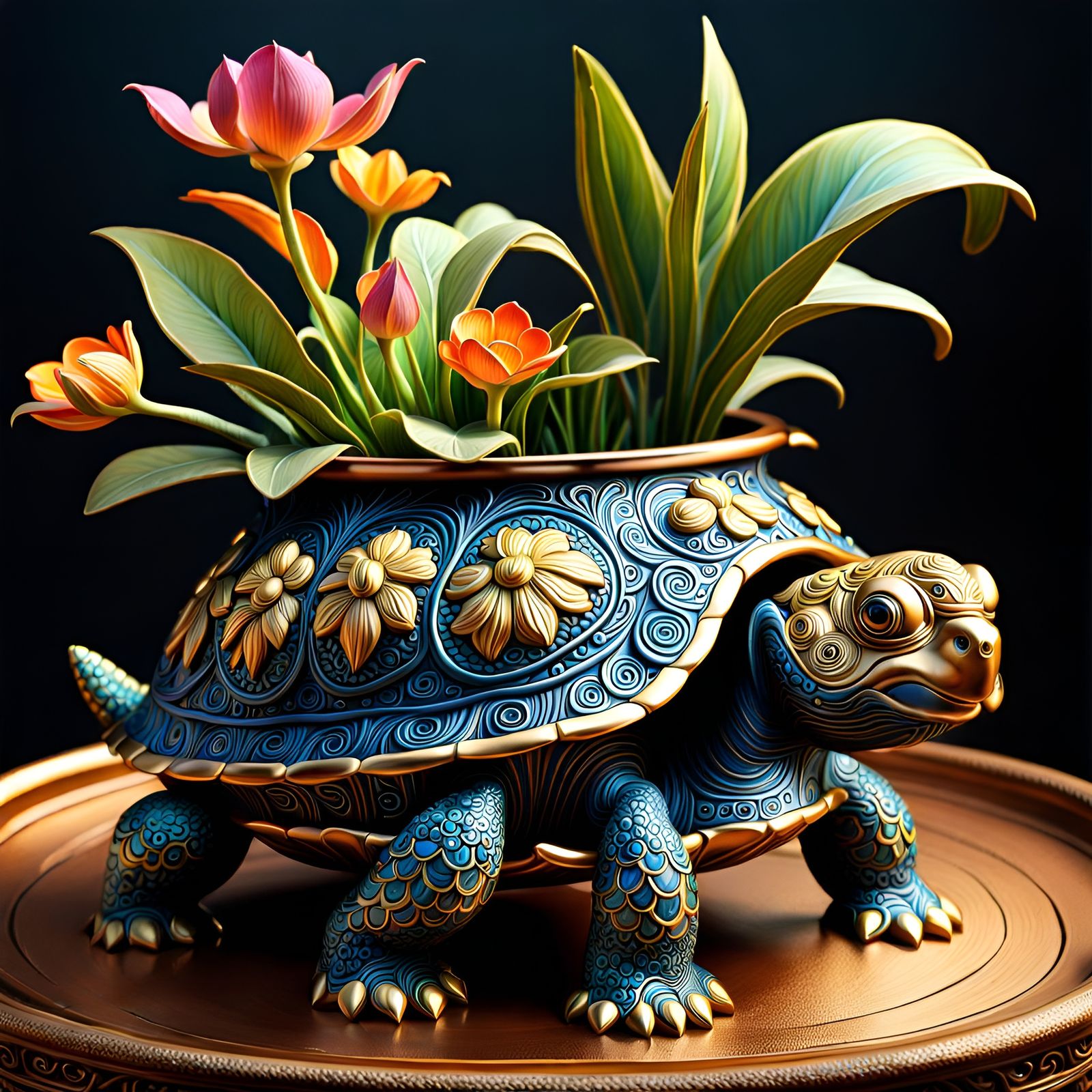 Turtle Shaped Flower Pot