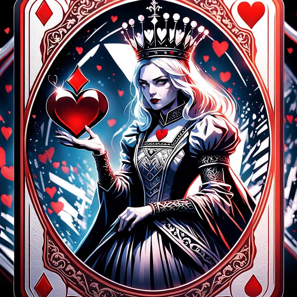 Queen Witch trapped in a card
