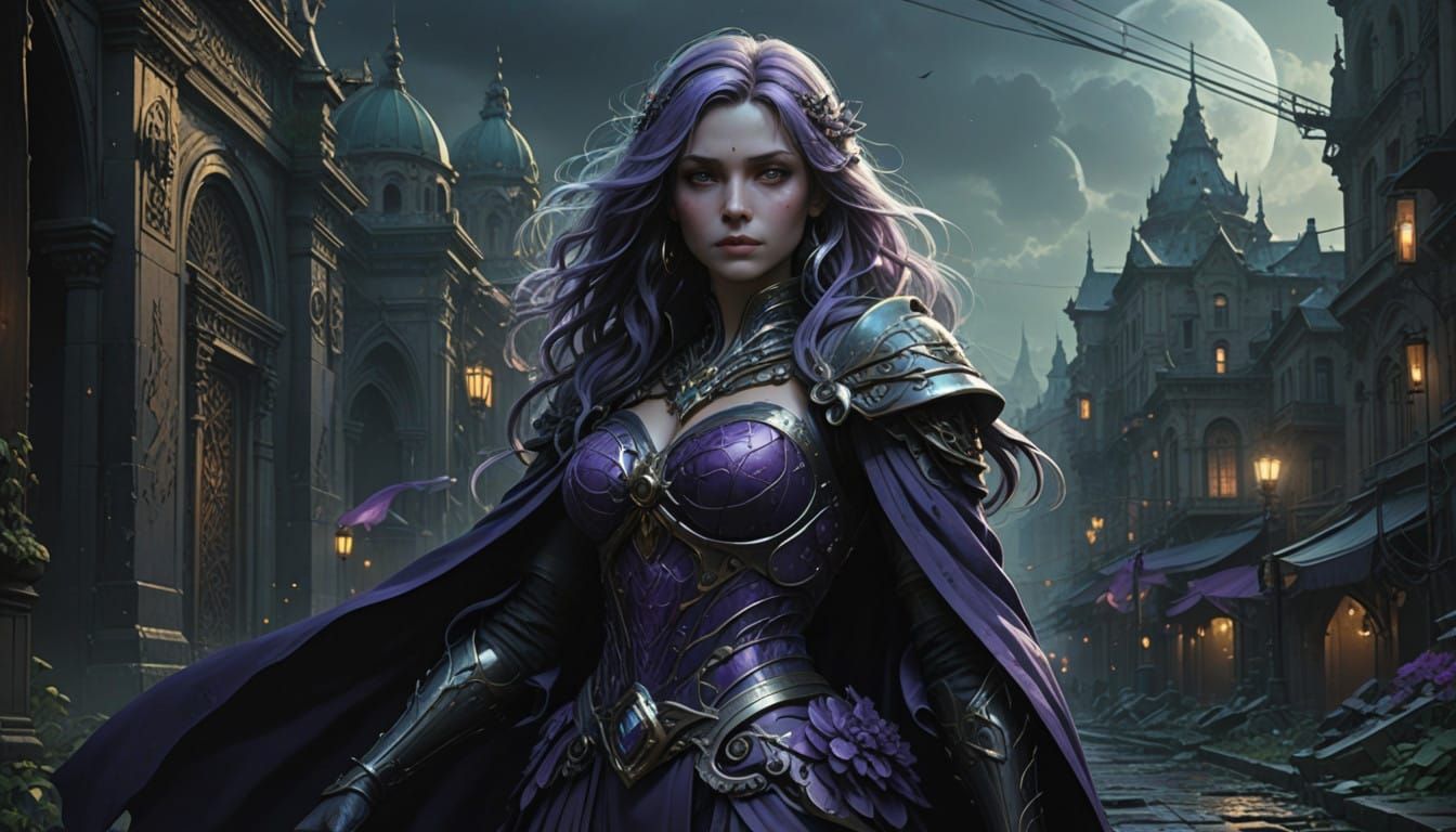 Ethereal Dark Fantasy Realm in Vivid, Mystical Colors