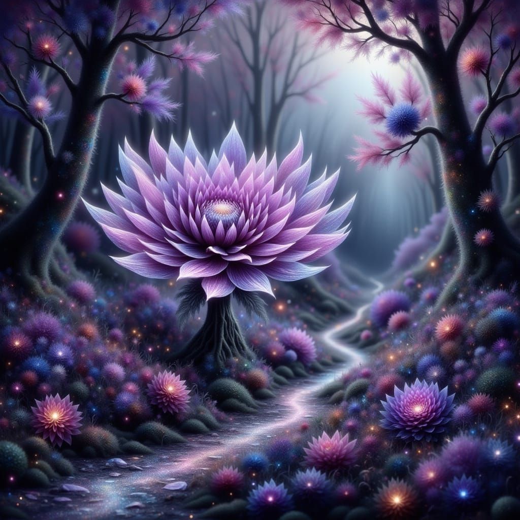 A mystical purple flower <lora:Dreamy Intensity:1.0> <lora:E...