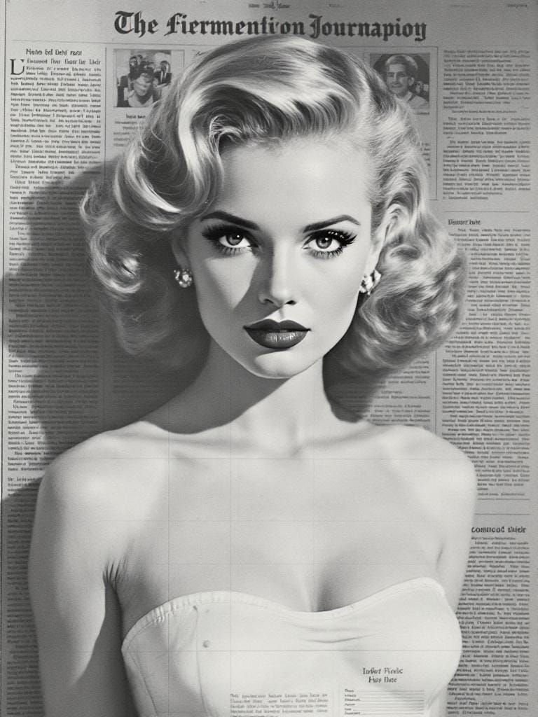 1950s Pin-Up in 1970s Journalistic Style