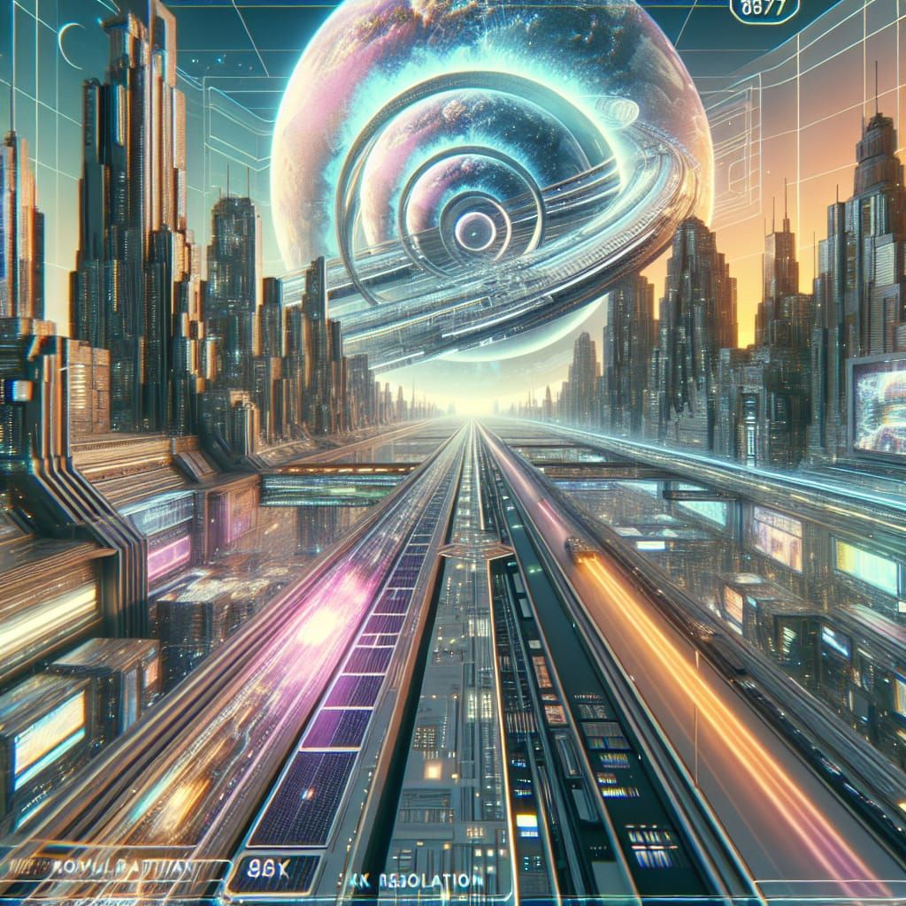 Retro-Futuristic Metropolis in Hyper-Realistic 3D