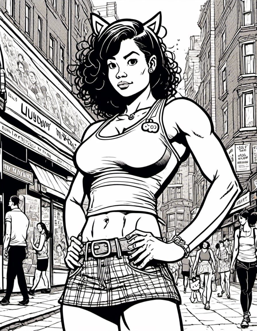 Indie Comic Cover: Muscular Woman in London