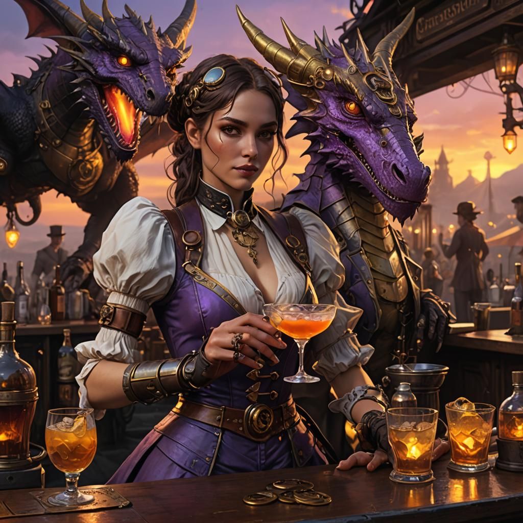 Sunset at the magic bar