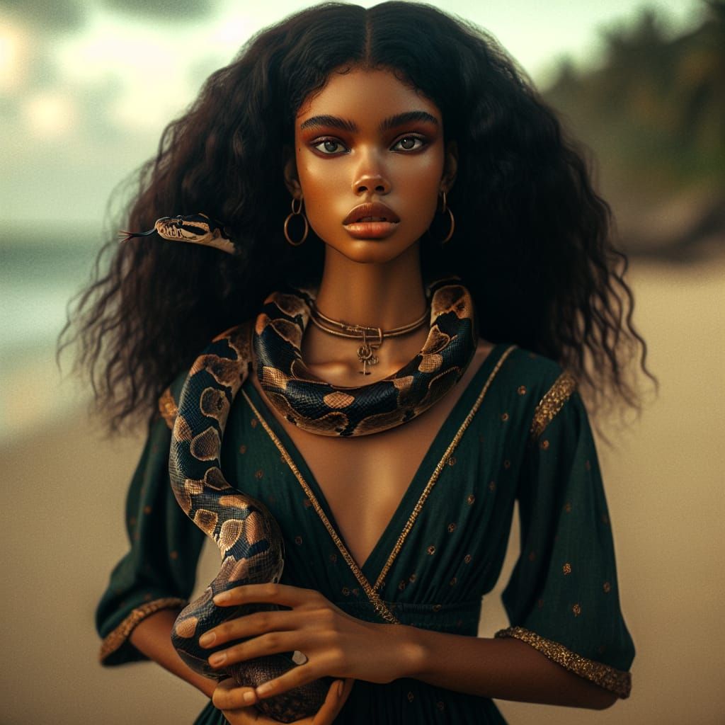 Dominican Vodou Goddess of Dominion: Digital Painting