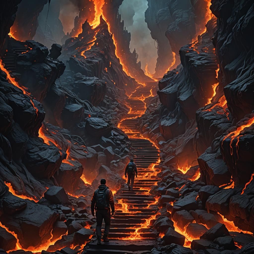 Hellish Underworld: Dark Fantasy Concept Art