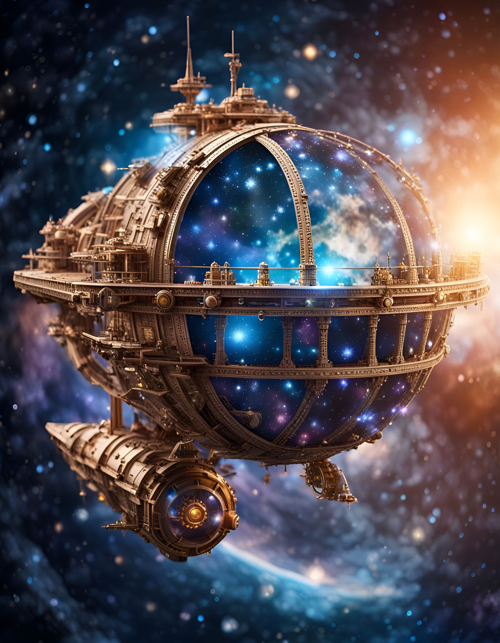 Jeweled Spaceship Laser Battle Near Neutron Star