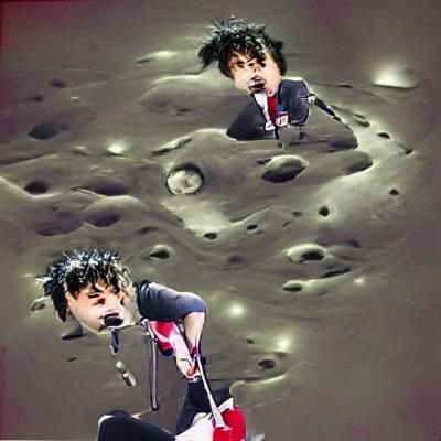 Rock Star on the Moon: A Surreal Portrait