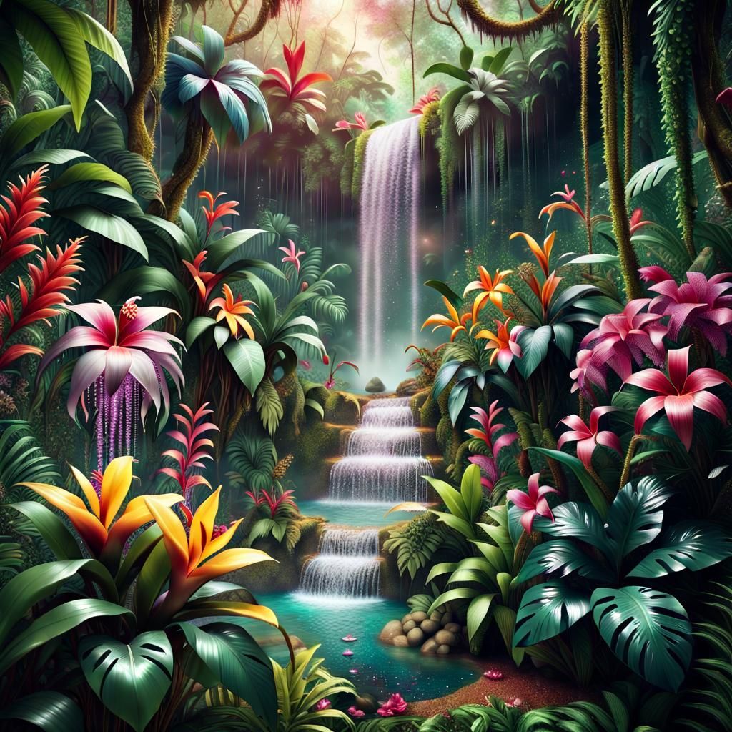 Lush tropical rainforest